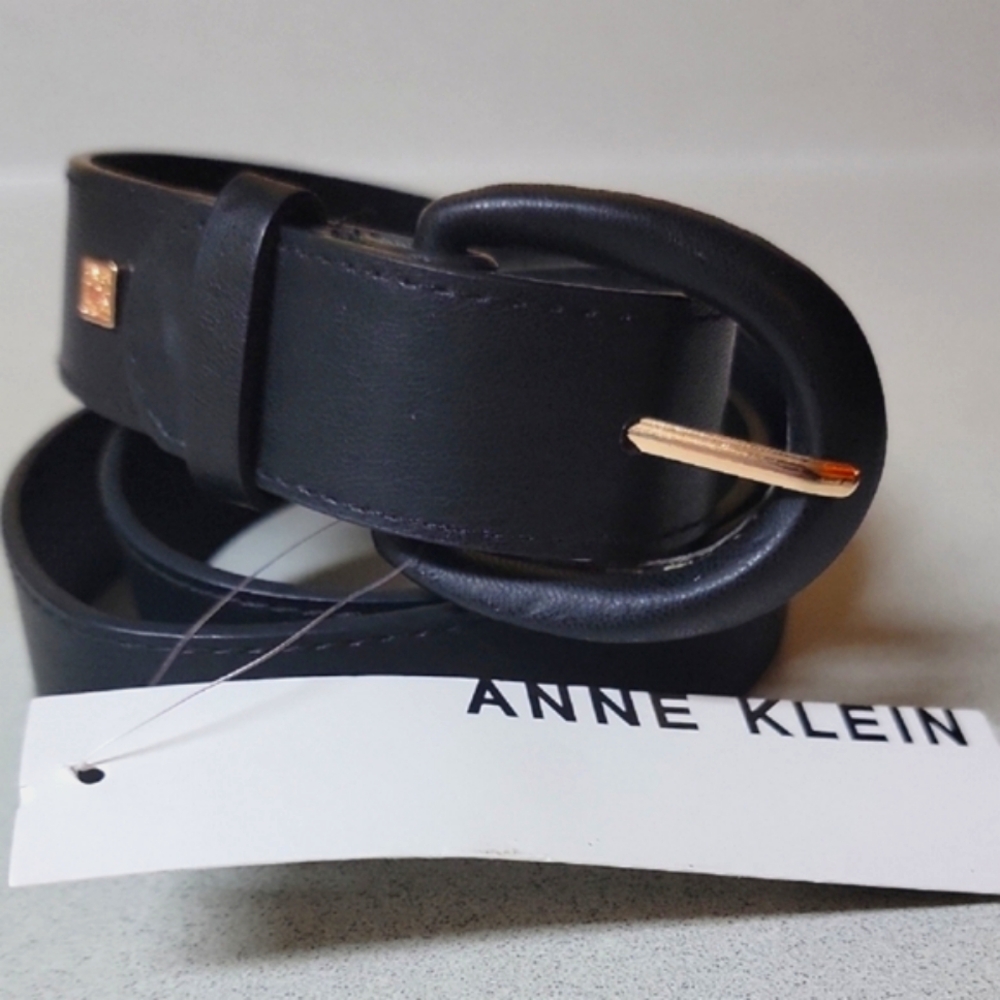 Anne Klein Black Belt with Gold Accent